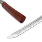 The blade and the handle of the sword