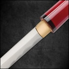 Shinwa Scarlet Komodo Handmade Tanto / Samurai Short Sword - Hand Forged 1045 Carbon Steel - Mother of Pearl Dragon Inlay; Red Hand Lacquered Hardwood; Shirasaya Mounting - Ninja Stealth - Full Tang