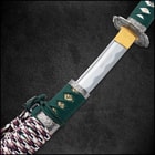 The katana in its scabbard
