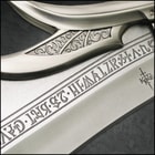 Sword handle with an antique metal finish and genuine leather wrapped grip

