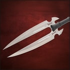 Honshu Double head spear blades close up