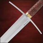 The Honshu Templar Sword is shown housed in its dark brown sheath with metal tip detail.