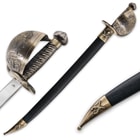 Pirate Cutlass Sword with Ship Hilt and Scabbard
