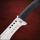 The tactical kukri is 19 5/8” in overall length and it comes housed in a premium, reinforced genuine leather belt sheath