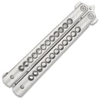 Silver Butterfly Knife Closed