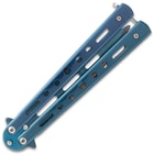 Vortex Blue Butterfly Knife closed