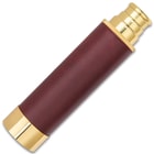 25X30 Classic Collapsible Spyscope - Slide Focus, Brass Finish, BK-7 Prisms, Collapsible Eye-Piece, Leatherette Storage Case, FOV 105 Ft At 1,000 Yds