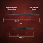 A dimension shot of the Training sword and dagger.