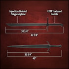 Details and features of the Honshu Single Hand Broadsword and Messer Training Sword included in the Medieval Knights Package.