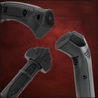 Close up images of the handle and pommel of the Honshu Training Spartan, Katana, and Viking Sword included in the Warrior's Journey Bundle.