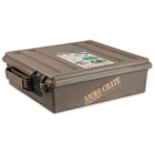 MTM Ammo Crate Utility Box ACR5 85-lb Capacity - Polypropylene Construction, O-Ring Seal System - Store Up To 20 Boxes Of Ammo