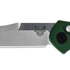 The premium stainless steel blade has the Benchmade logo.