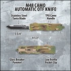 A close-up of the knife's pocket clip