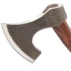 Viking Replica Bushcraft Axe - Carbon Steel Blade, Rough-Hewn, Ergonomic Wooden Handle - Length 29”