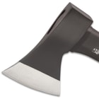 Black Legion Black Camping Hatchet - Carbon Steel Head, Fiberglass Handle, Rubberized Grip, Non-Reflective - Length 14”