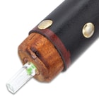Southwestern Tomahawk Peace Pipe - Stainless Steel Head With Bowl, Wooden Handle, Leather Grip, Feather And Brass Stud Accents - Length 17 3/4”