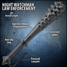 Night Watchman Law Enforcement Thumper - Solid One-Piece Polypropylene Construction, Spiked Pommel - Length 20”