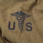 Reproduction US Army Medic Wool Blanket - 80 Percent Wool Construction, Printed Logo - Dimensions 64”x 84”