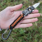 The Trailblazer Carabiner Lanyard in hand
