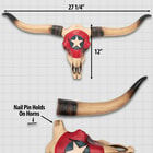 “Lone Star Bull,” Texas Flag Longhorn Skull Plaque