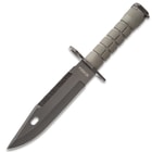 M-9 Bayonet Knife With Sheath - Stainless Steel Blade, Non-Reflective Finish, Serrated Spine, TPU Handle With Bayonet Clip - Length 12”