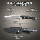  Hibben Legacy Combat Fighter Knife with Leather Sheath