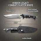  Hibben Legacy Combat Fighter Knife with Leather Sheath