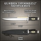 Gil Hibben "Expendables 2" Toothpick Knife And Leather Sheath