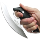 Hibben Legacy Ulu Knife And Leather Sheath - 5Cr15 Stainless Steel Blade, Pakkawood Handle Scales, Stainless Steel Pins - Length 7 5/8