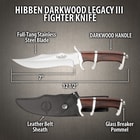 The premium wooden handle is comfortable in your hand and features a stainless steel guard, sub-hilt and pommel