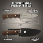 Upclose look of the G10 handle scales with brass pins. Resembles wood. 
