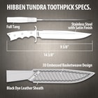 The technical specs of the Gil Hibben Tundra Toothpick