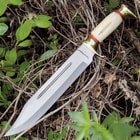 Timber Rattler Swamp Gator Hunter Bowie Knife & Leather Sheath