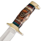Timber Rattler Whispering Winds Bowie Knife Genuine Bone Fixed Blade