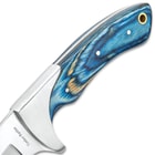 Timber Rattler Blue Pakkawood Skinning Knife