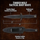 Timber Wolf Tactical Boot Knife with Clip-on Leather Sheath