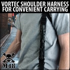 M48 Stinger Urban Dagger Black With Harness Sheath
