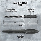 M48 Cyclone Fixed Blade Knife with Custom Vortec Sheath