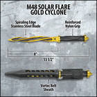 Solar Flare Gold M48 Cyclone - Cast Stainless Steel Blade, Reinforced Nylon Handle, Stainless Steel Guard And Pommel