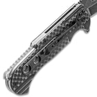 Rampage Stonewashed Speedster Assisted Opening Pocket Knife - Stainless Steel Blade, Stainless Steel Handle, Pocket Clip