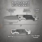 Diagram of Rampage knife features and dimensions