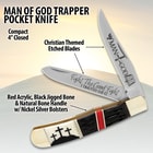 The knife is shown with the other blade open.
