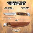 Kissing Crane Amber Bone Hunter Knife
