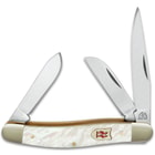 Kissing Crane Genuine Pearl Stockman Pocket Knife