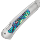 Kissing Crane Genuine Abalone And Stainless Pocket Knife