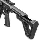Crosman DPMS SBR Full Automatic Air Rifle - Nylon Fiber Stock, Steel Barrel, Quad Rail, Blowback, Folding BUIS Sights, 430 FPS