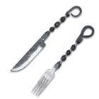 The Ironsmith Co. Viking Dining Set includes a fork and knife