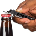 Trailblazer Torque Driver Multi-Tool With Flashlight - Four Hex Bits, Wrenches, Bottle Opener, Angle Driver, Carabiner - Length 3 3/4”