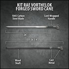 Kit Rae Vorthelok Forged Sword Cane