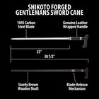 Shikoto Forged Gentlemans Sword Cane 1045 Carbon